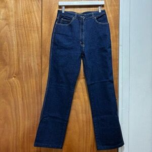 Bill Blass dark wash ultra high waisted denim jeans